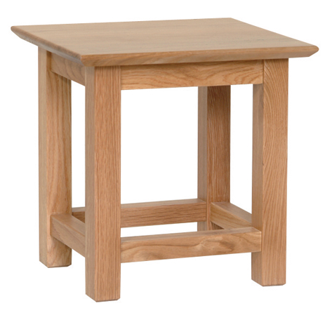 New Oak Small Compact Lamp Side Table